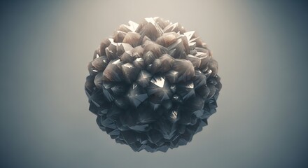 Abstract Crystal Sphere on Gradient Background