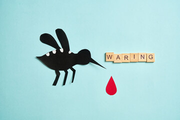 No mosquito, bite for World dengue day with Stop mosquito sign for prevention of virus,dengue, chikungunya, Zika, Mayaro, Malaria