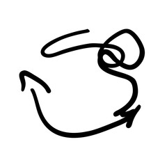 Clean crisp black silhouette design element for animation projects