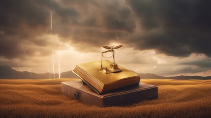 illustration symbolizing the day of justice