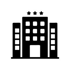 Obraz premium Crisp hotel building silhouette design with transparent background