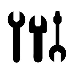 Black silhouette design of illustration tools, isolated on white background