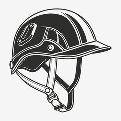 Vintage style safety helmet head protection equipment illustration
