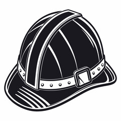 Professional cutout vintage helmet design element isolated on white