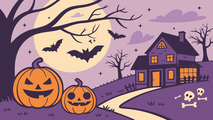 Fototapeta premium Happy Halloween Illustration