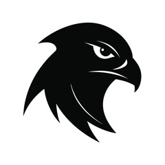 Naklejka premium Kestoro bird head mascot in strong wild and focused silhouette vector illustration.