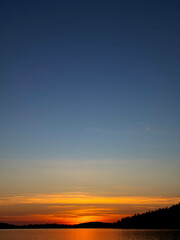 sunset over the lake