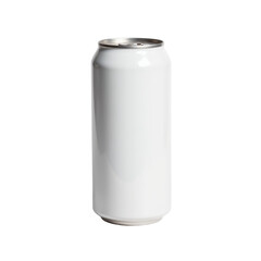 Minimalist white soda can icon, clean and simple design for modern branding..