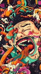 A vibrant, artistic portrayal of a fantastical figure.