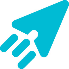 Send message. paper plane icon sign blue symbol design. Airplane Line Share. Fit for social media marketing sharing information	