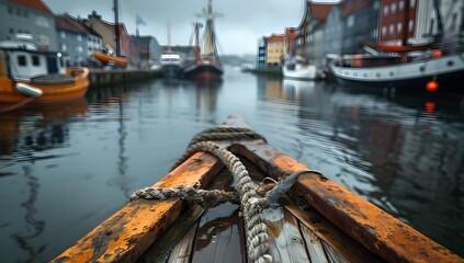 Copenhagen Canal Boat Ride: View From Boat of Colorful Buildings, Historic Ships & Waterway
