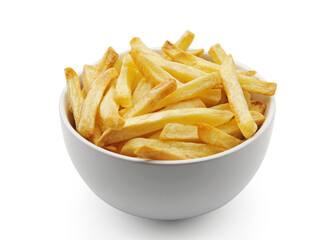 FRIED POTATO STRIPS IN A WHITE POT
