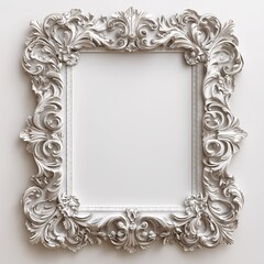 Vintage Baroque Ornate Frame & Canvas for Elegant Interior Design