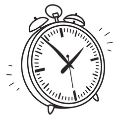 Classic alarm clock ringing time management wake up