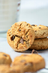 Tasty Chocolate Chip Cookies Paired with Nutritious Milk