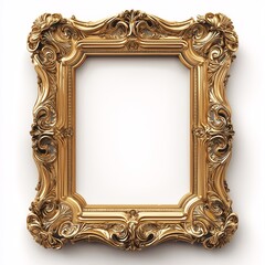 Baroque Style Gold Frame for Vintage Dcor. Ornate Elegance in Wall Art and Gallery Display
