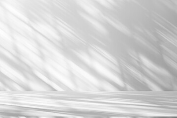 Wall interior background, studio and backdrops show products.with shadow from window color white and grey. background for text insertion and presentation product	

