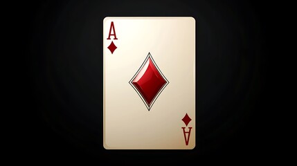 Obraz premium Ace of diamonds playing card