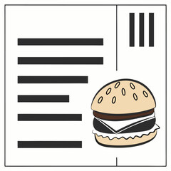 Delicious burger restaurant menu order form template