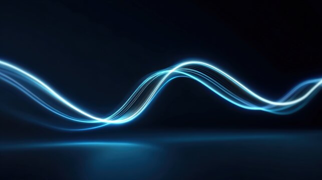 Abstract blue light wave background design