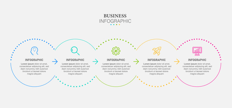 infographic for cryptocurrency concept. vector infographic template with icons and 5 option or steps. included wholesaler, yen, dollar coin, miner, personal security, budgeting, rise, distributed