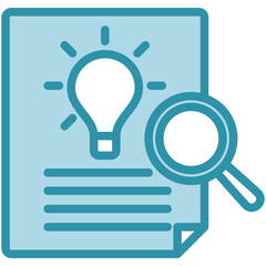 Insight Card mini illustration dual tone color icon, use for research and development, education, industry, UI, UX kit, app and web development, digital or print.