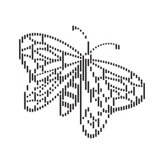 Black silhouette of a butterfly