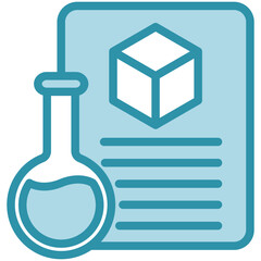 Material Test mini illustration dual tone color icon, use for research and development, education, industry, UI, UX kit, app and web development, digital or print.