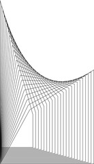 Square shape flowing line with blending. Modern design elements