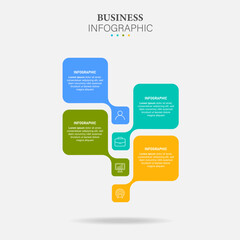 4 step infographic template vector element