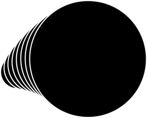 Circle line curve with blending design. Concept of technology, digital