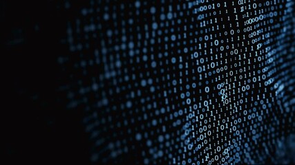 abstract binary code with waves - Powered by Adobe