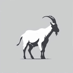 goat on white background