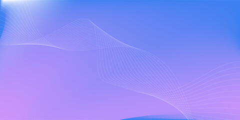Abstract blue gradient background with shining lines waves. Minimalist background for banner, poster, cover, brochure, flyer, website