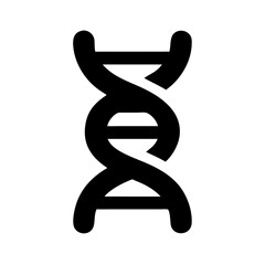 DNA Double Helix Icon &ndash; Genetics and Molecular Science Symbol &ndash; Isolated on White Background



