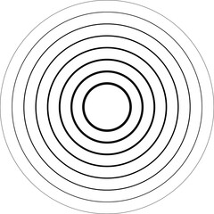 Circle with halftone line elements, sound wave