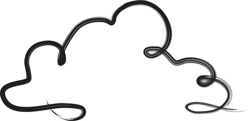 Cloud brush strokes, chalk, ink, pen