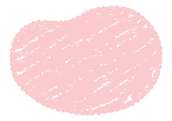 ザクザクしたクレヨンタッチの手書きラフフレーム/ピンク