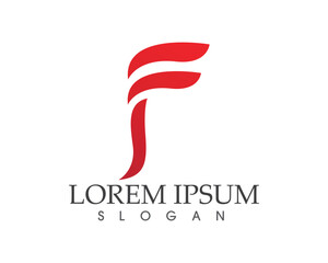 F letter logo and symbols template vector icons