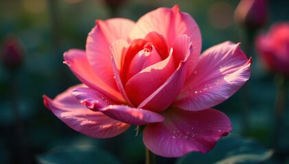 Obraz premium Silky petals unfurl, dew-kissed and luminous, a symphony of soft curves and vibrant hues Sensual beauty in nature's embrace, a delicate dance of light and shadow , light, curve