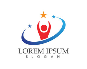 Obraz premium Health success people care logo and symbols template