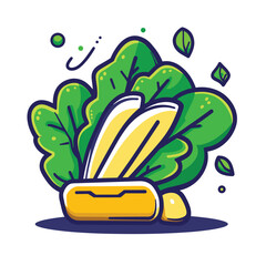 Fresh salad in box meal concept