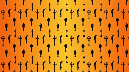 Vector seamless gods protection pattern