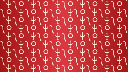 Vector seamless gods protection pattern