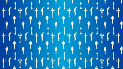 Vector seamless gods protection pattern