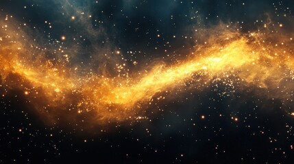 Fototapeta premium Luminous Cosmic Dust Stream Shimmers Across The Infinite Dark Expanse