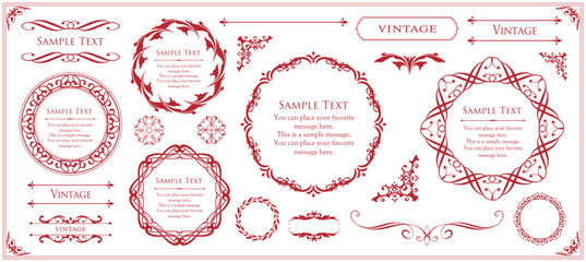 Antique Frame Design Collection: Vintage Decorative Frame Set