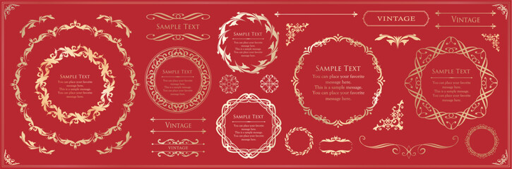 Antique Frame Design Collection: Vintage Decorative Frame Set