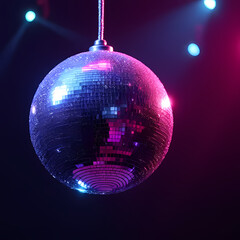 Fototapeta premium Beautiful Light Reflections on a Spinning Disco Ball