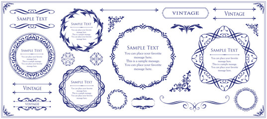 Antique Frame Design Collection: Vintage Decorative Frame Set